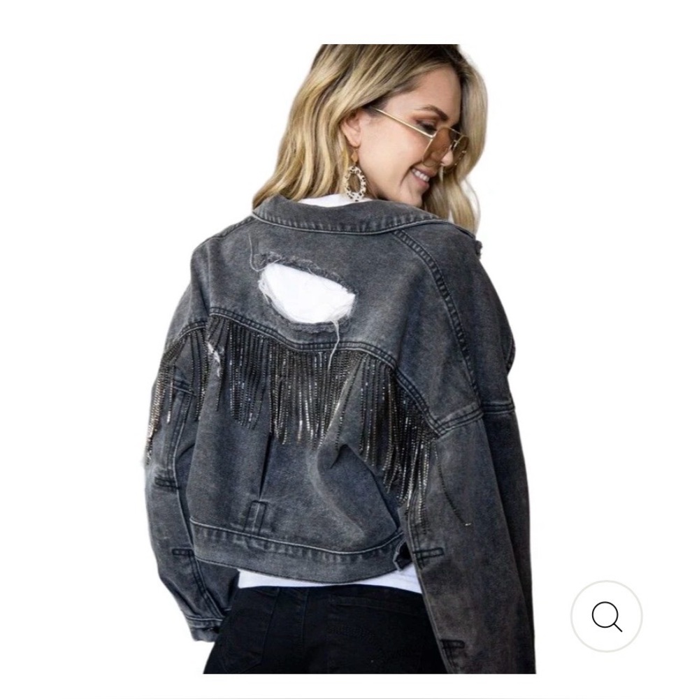 Fringe Denim Jacket